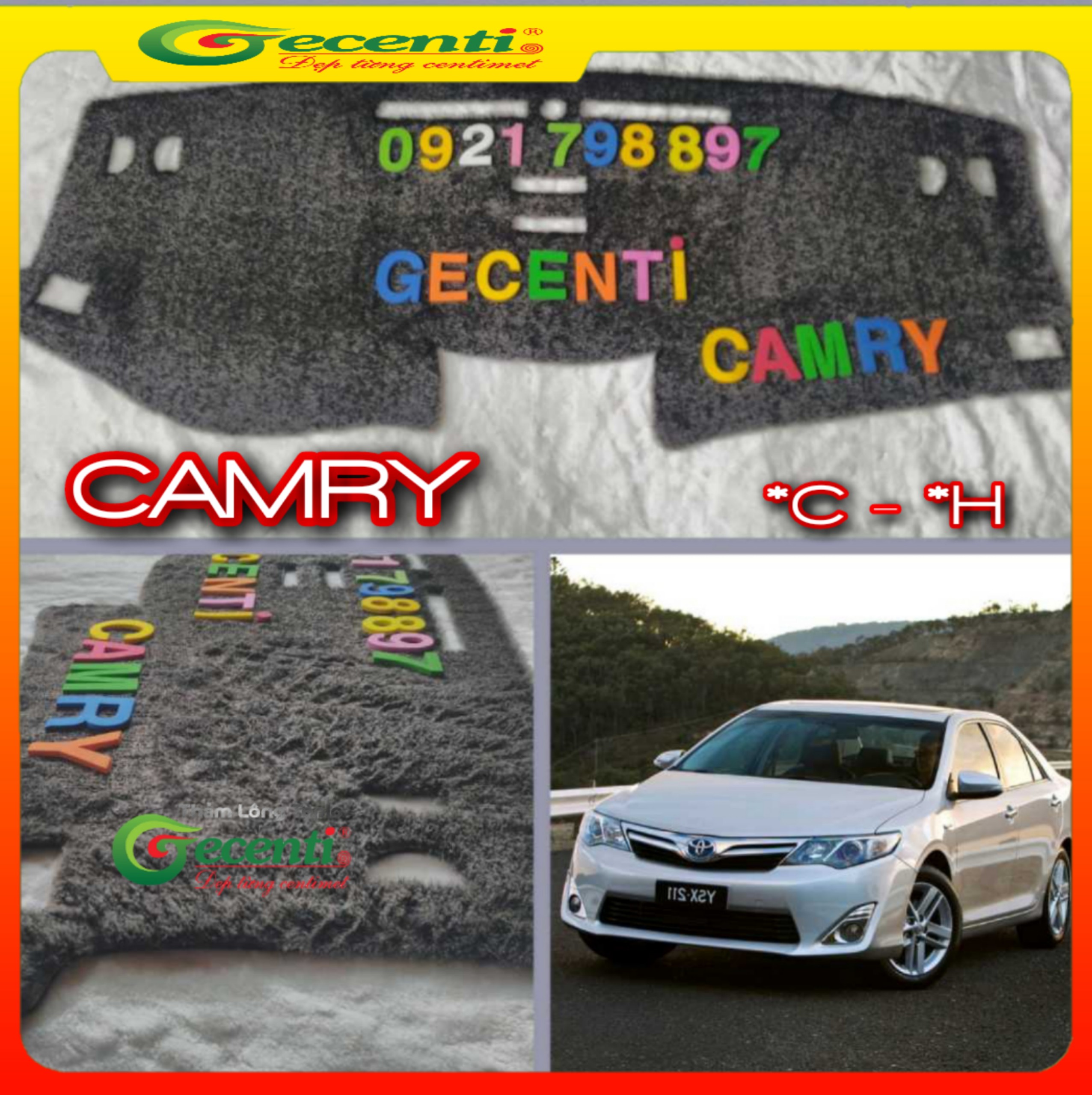 Thảm taplo lông thú cao cấp camry-thương hiệu gecenti