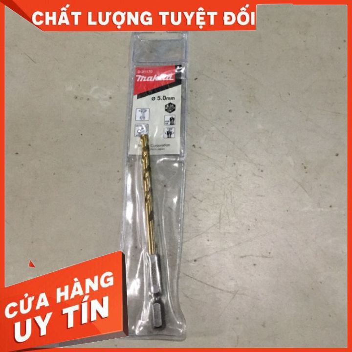 Mũi khoan sắt 5x106mm chuôi lục giác d-31170