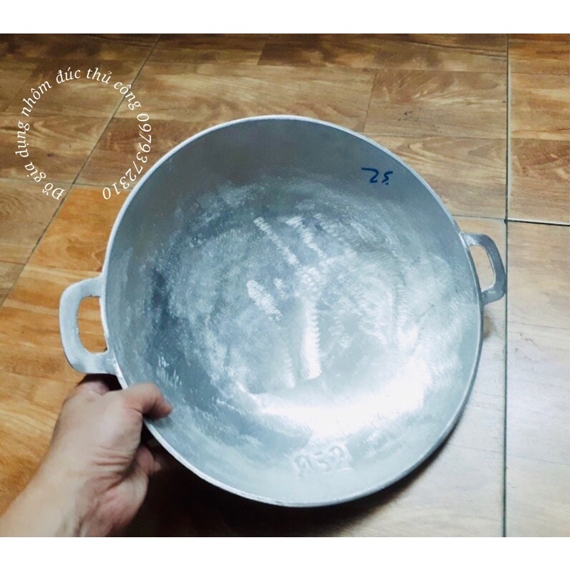 Chảo gang đáy võng chuyên chiên cơm, xào nấu thức ăn size 32,34,38,47 cm