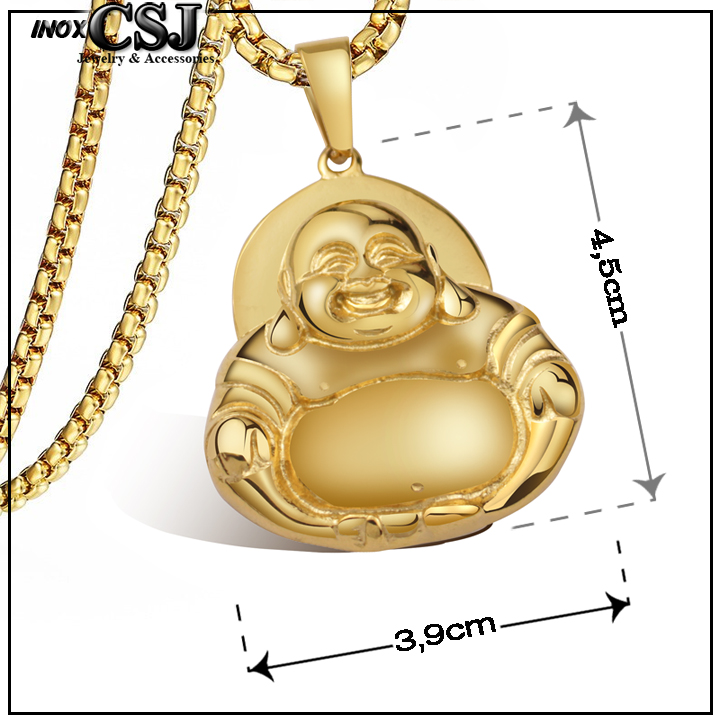 MẶT DÂY CHUYỀN PHẬT DI LẶC INOX MẠ VÀNG MD112 ĐEM LẠI MỌI ĐIỀU MAY MẮN KHÔNG PHAI MÀU MD186