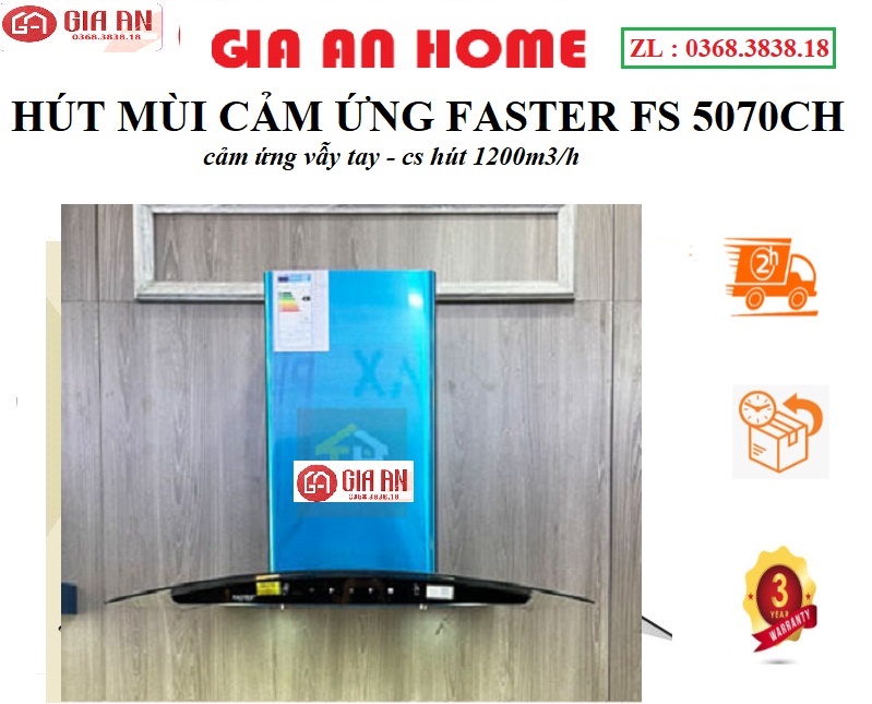 Máy hút mùi faster FS 5070CH máy hút mùi dưới tủ bếp . máy hút mùi nhà bếp chính hãng bảo hành 3 năm