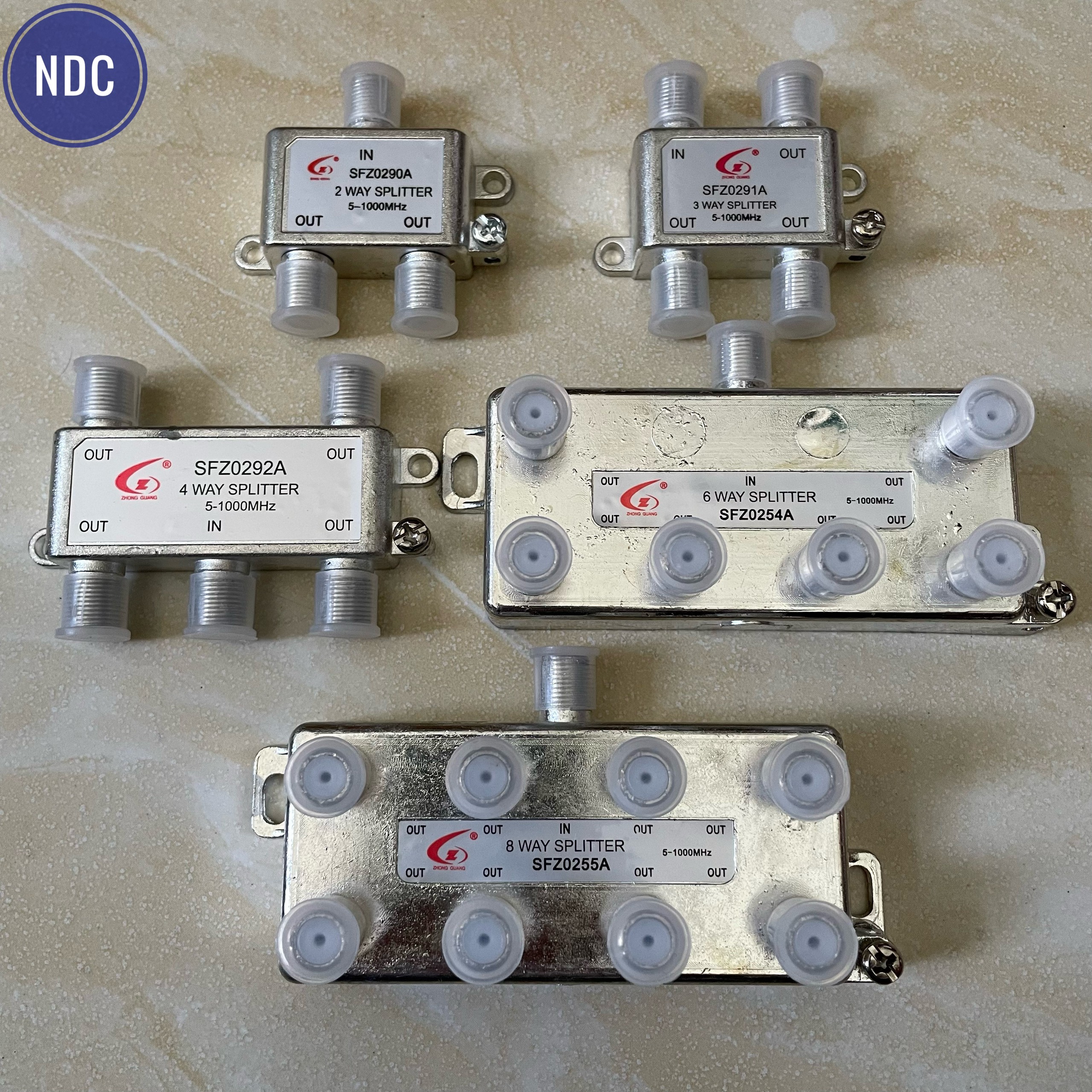 Bộ Chia 2, 3, 4, 6, 8 ZHONG GUANG, Pacific (LOẠI 1) Chia Cáp, Anten KTS