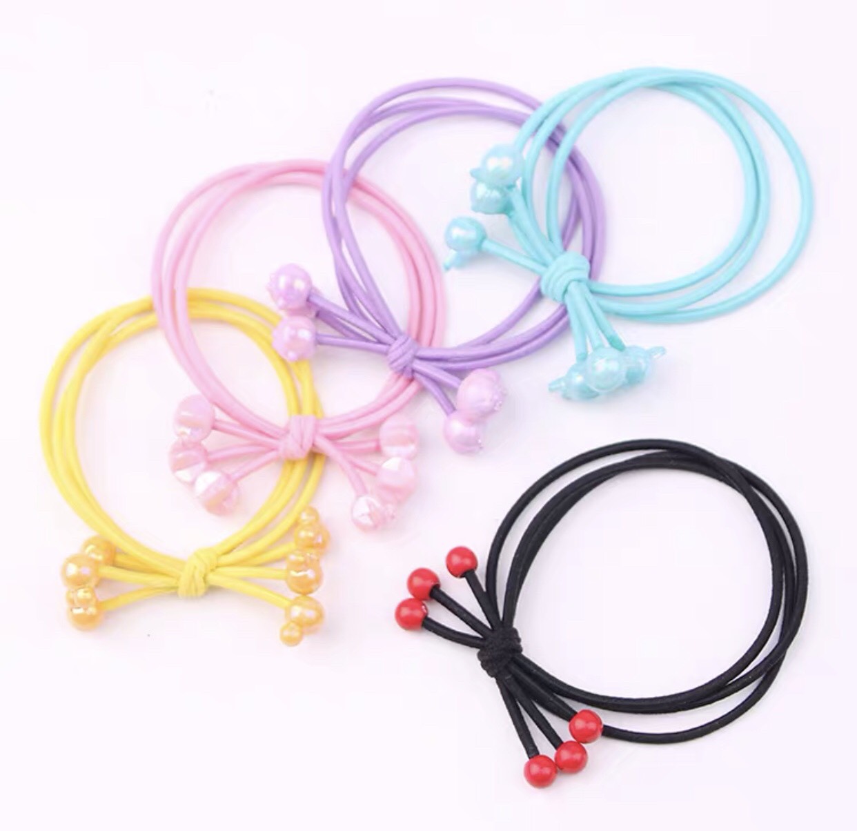 Sỉ 10 dây cột tóc nữ đính hạt sắc màu - phukienteen