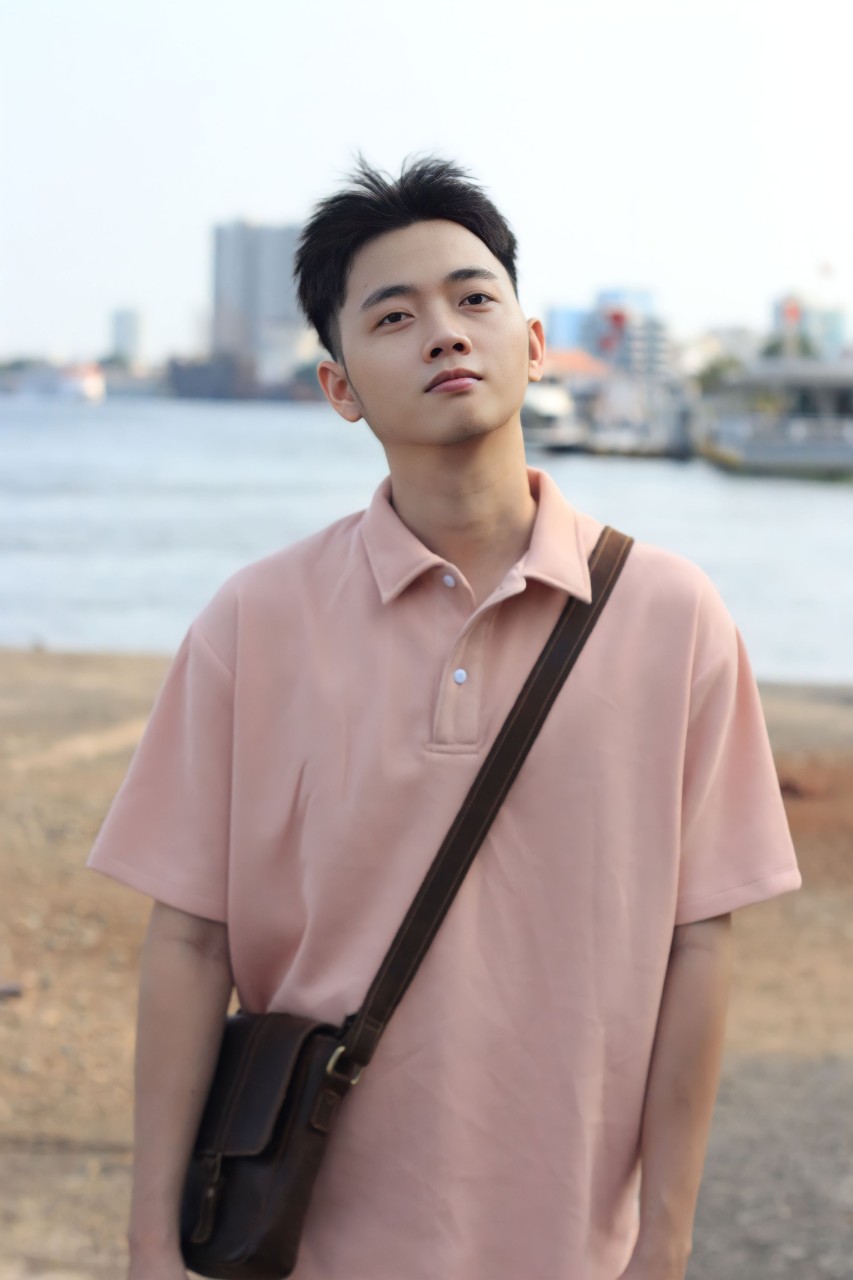 Áo polo form rộng màu hồng ruốc pastel trắng đen vải co gian mềm mại