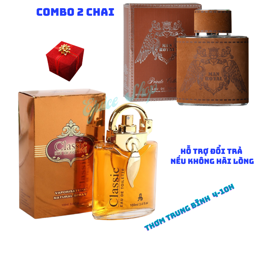 [FREESHIP+QUÀ TẶNG ] Combo Nước Hoa Nam Nữ  200ml Classic Cao Cấp Thơm Lâu Tinh Dầu Nước Hoa  Royal Man  Đặc Biệt Đẳng Cấp R662