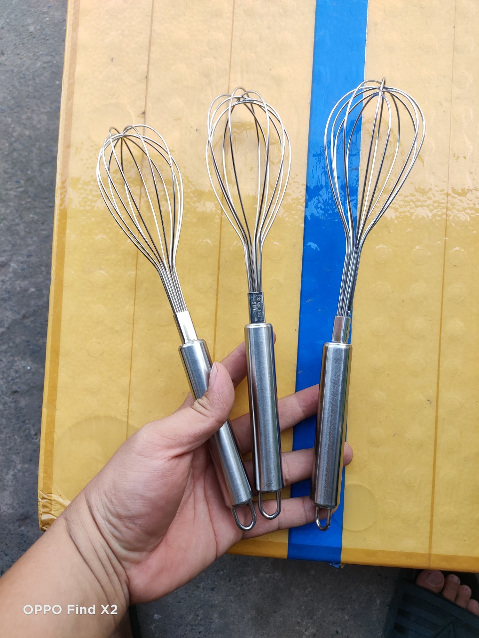 Cây đánh trứng inox dài 21cm