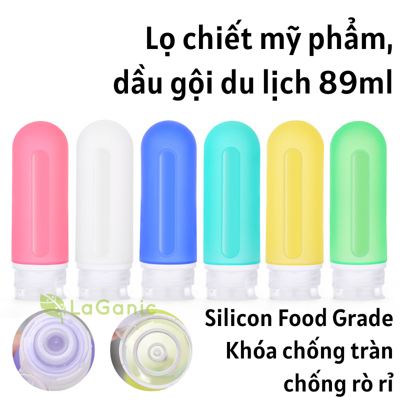 [Mua 3 Tặng 1 túi Mirage] Lọ chiết dung dịch, mỹ phẩm du lịch Silicon 89ml [Colorful Capsule]