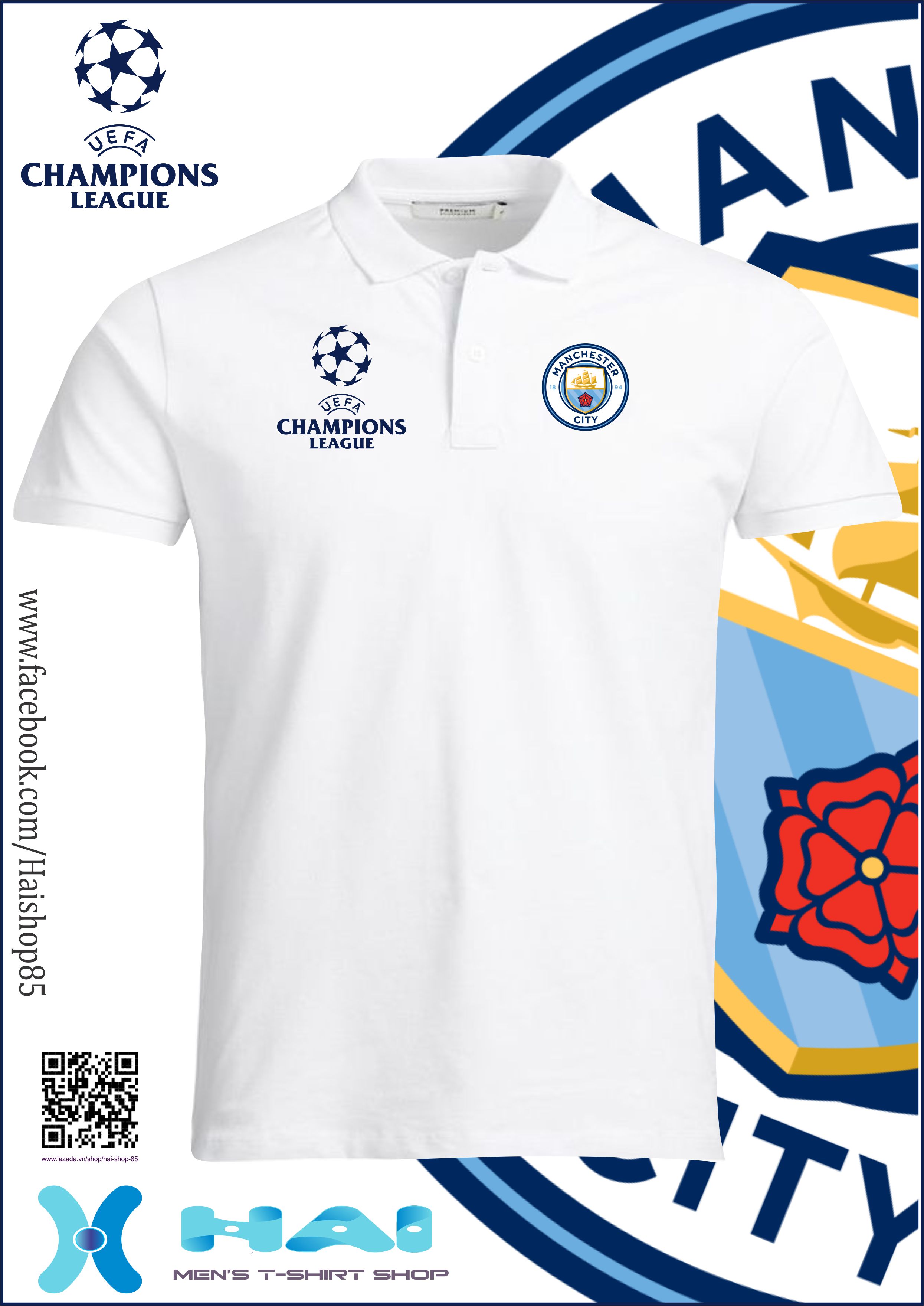 Áo thun manchester city champion league 2022 - 2023