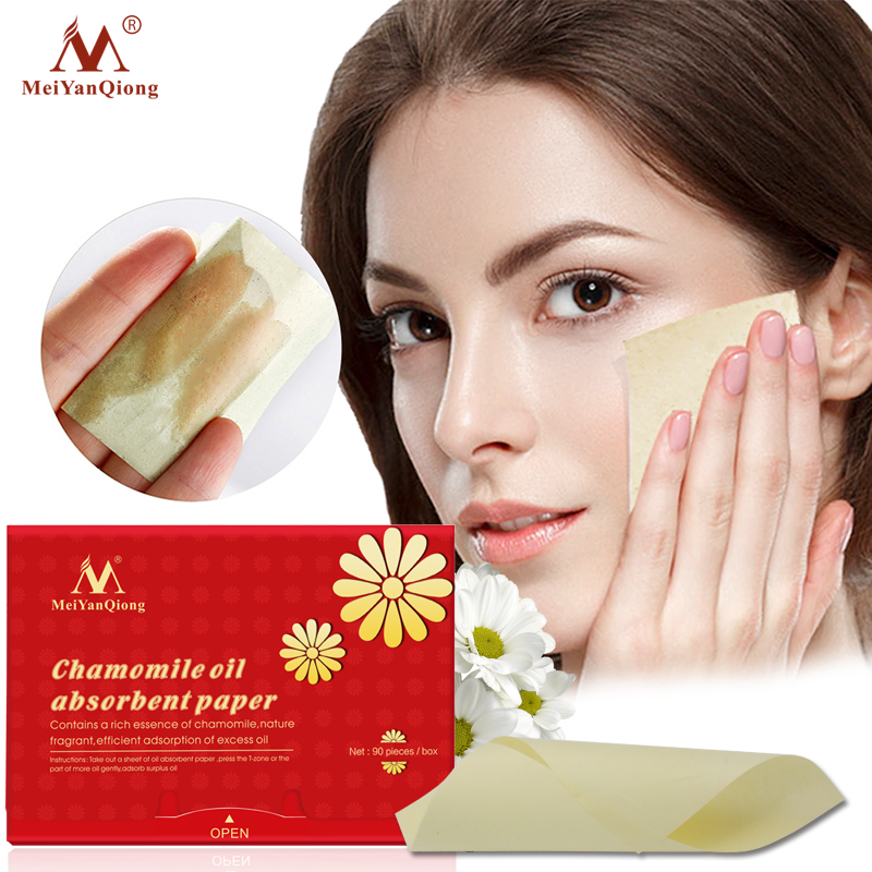 MeiYanQiong Giấy thấm dầu chiết xuất bột gỗ và hoa cúc tự nhiên hấp thụ dầu duy trì độ ẩm da - INTL