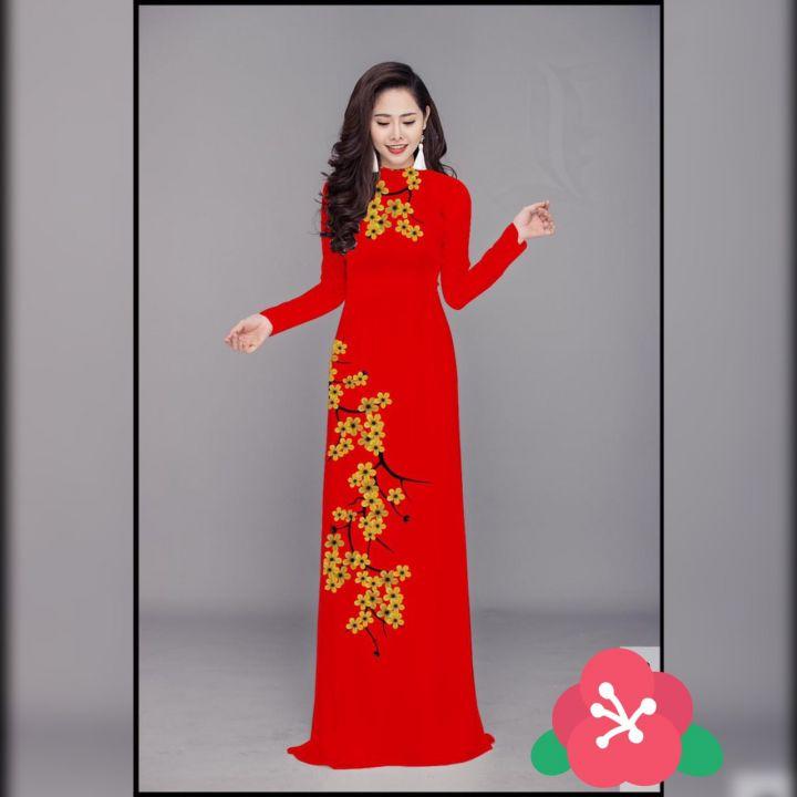 [GIÁ HỦY DIỆT] Sét bộ áo dài truyền thống in 3D, áo dài truyền thống cao cấp, áo dài xinh