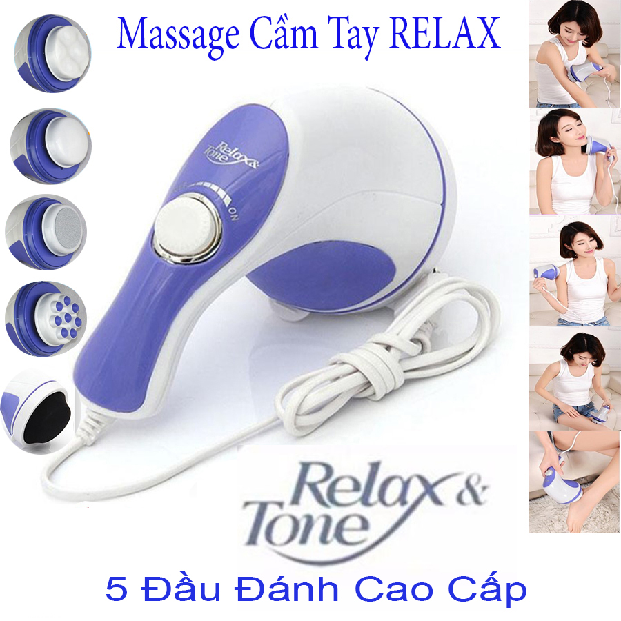 Máy mát xa lưng vai cổ cầm tay 5 đầu RELAX, Máy Đấm Lưng Hàn Quốc Massage Cầm Tay 5 Đầu Đánh (Relax)Cao Cấp Giá Rẻ Chất Lượng Vượt Trội Giảm Nhức Mỏi, Cuộc Sống Khỏe Mạnh. Bảo Hành Uy Tín.