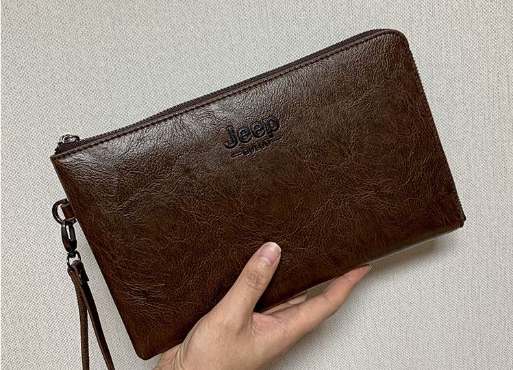 Ví jeep buluo cầm tay size lớn 26x16x2cm sang trọng lịch lãm chất da cao cấp