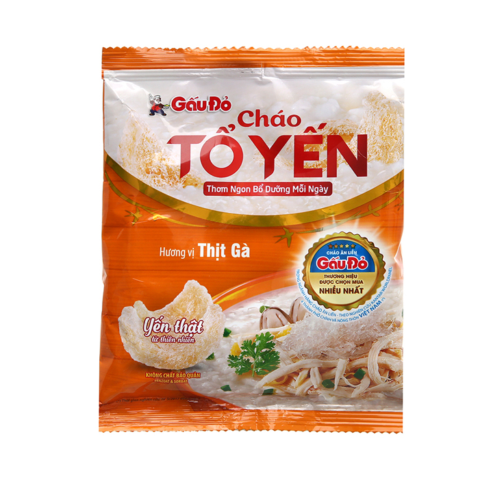 Cháo tổ yến gấu đỏ vị thịt gà 50g - sibmart - sm0438