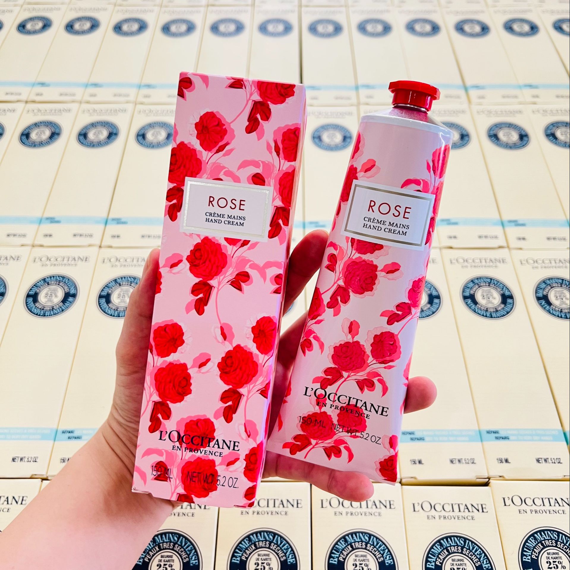 Kem tay loccitane hoa hồng 150ml - kem dưỡng tay l'occitane rose hand cream