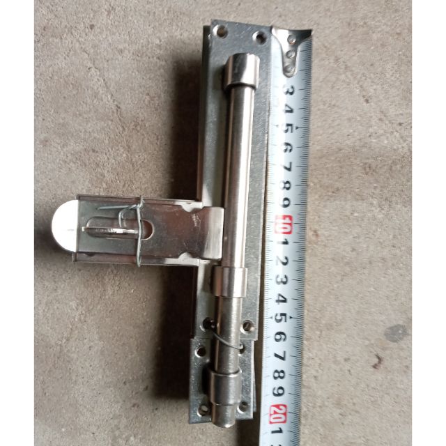 CHỐT NGANG INOX 20cm CHỐT CỔNG PHI 12