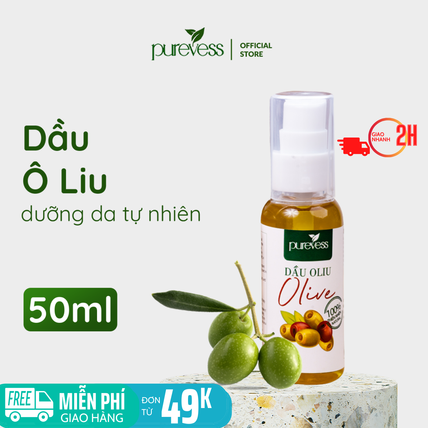 Dầu Ô Liu Purevess - Dầu dưỡng tóc - Dầu dưỡng body