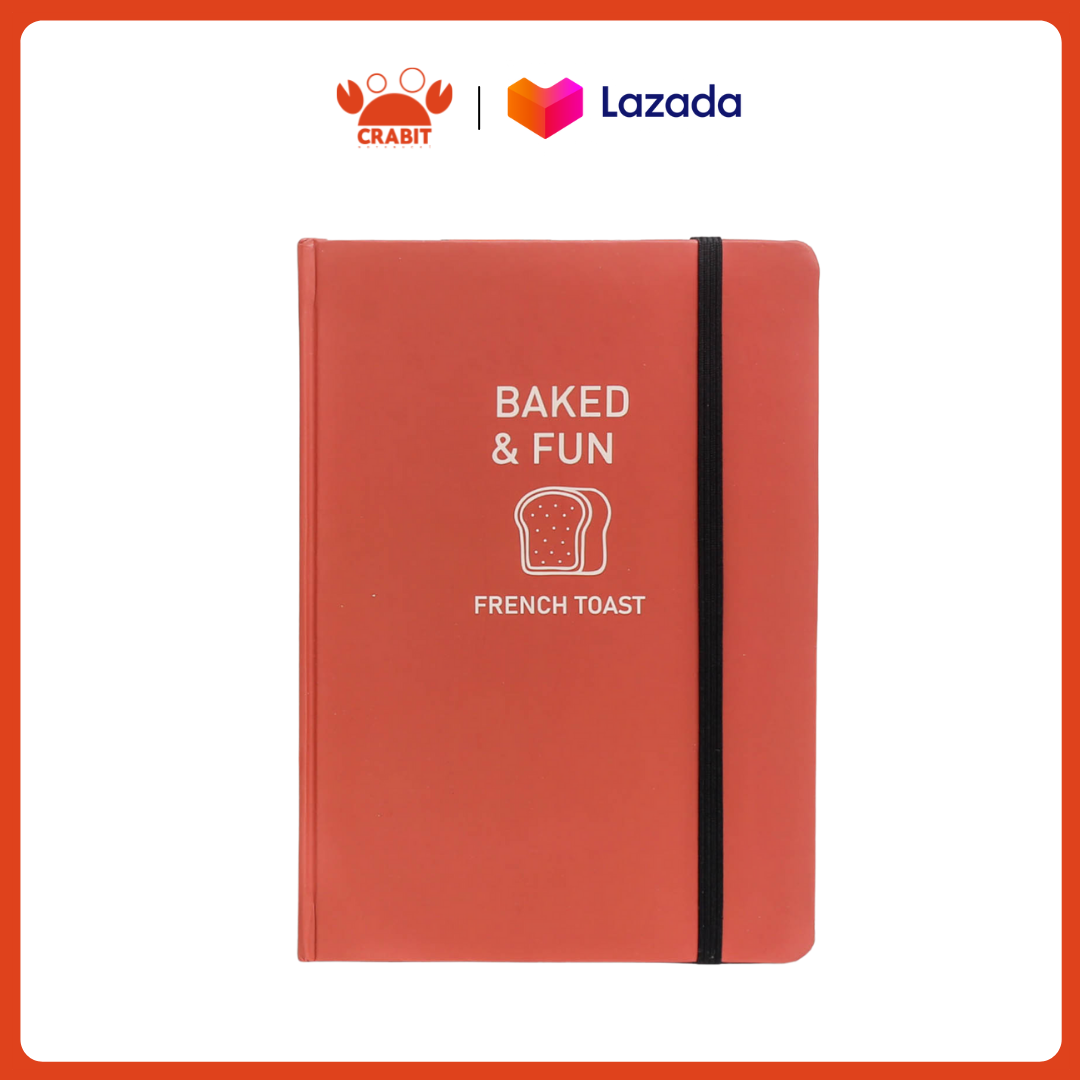 Sổ tay ghi chép ruột dotgrid Crabit 100gsm - Baked&Fun French Toast Bánh mì