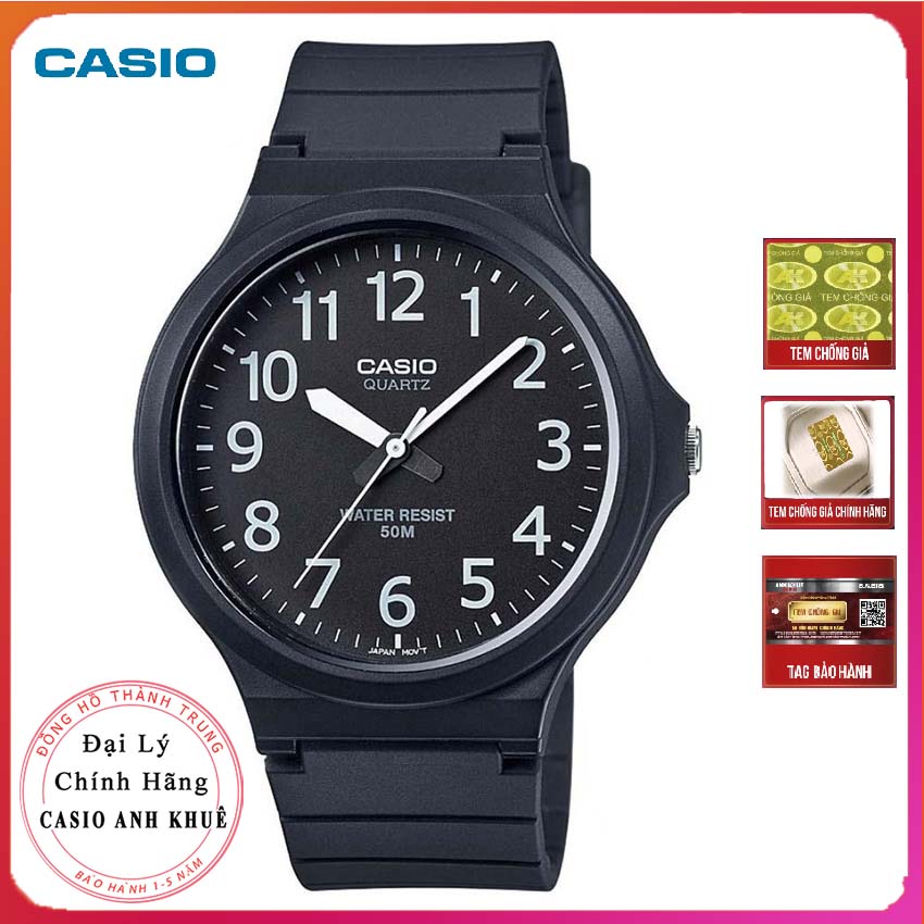 Đồng hồ nam casio mw-240-1bvdf dây nhựa
