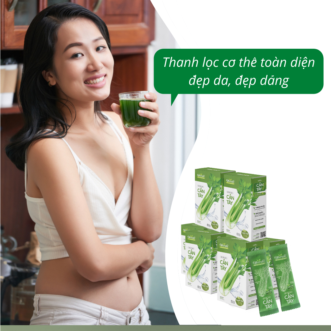 Bột cần tây giảm cân sấy lạnh nhật bản meraki