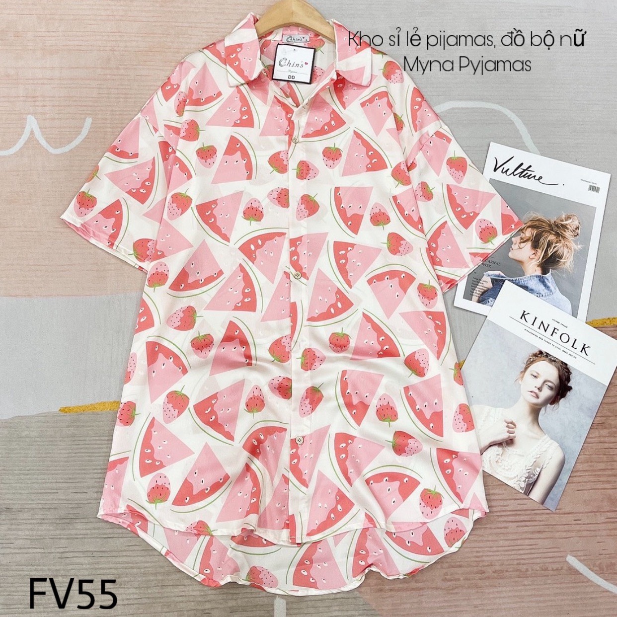 Đầm váy ngủ sơmi lụa satin form suông freesize 40-65kg
