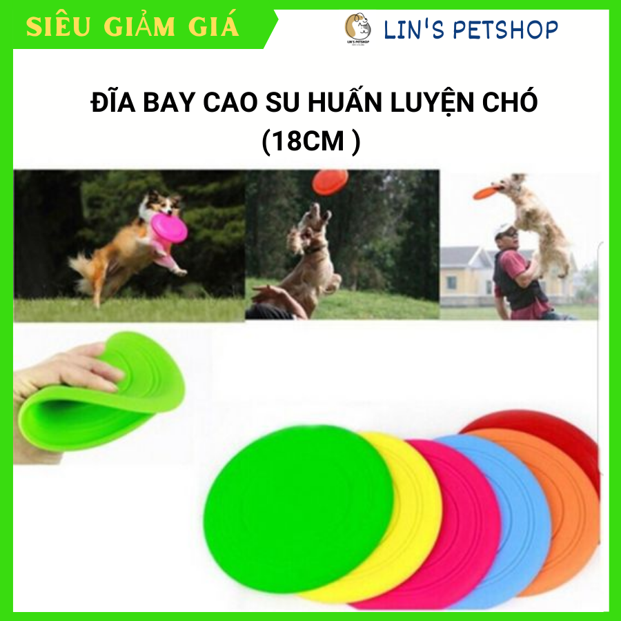 Đồ Chơi Đĩa Bay Cao Su Huấn Luyện Chó 18cm