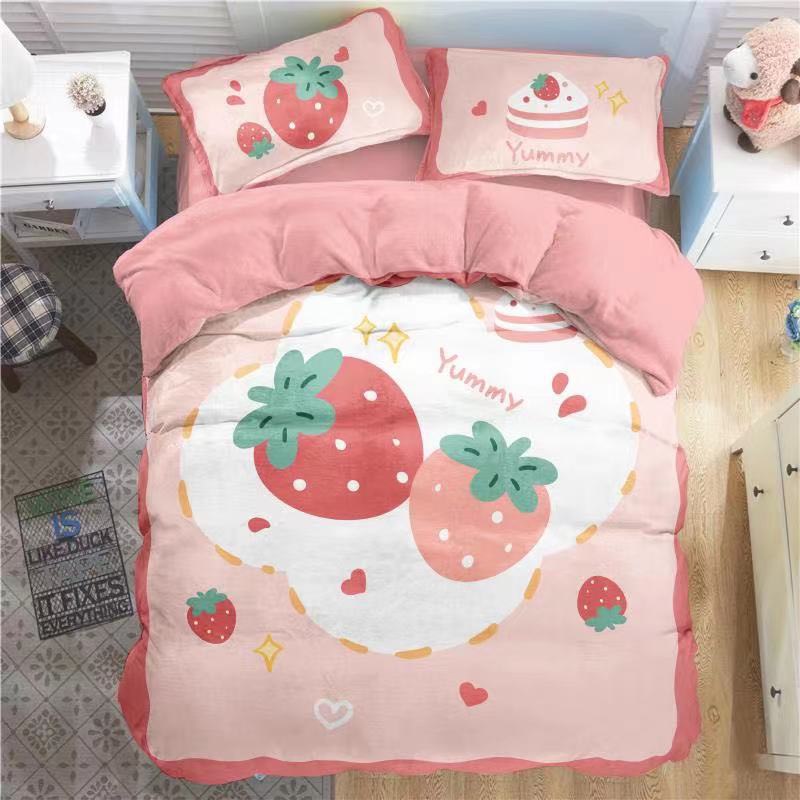 Bộ chăn ga gối nỉ nhung 5D cao cấp , đủ kích thước đệm 1m6 đến 2m2