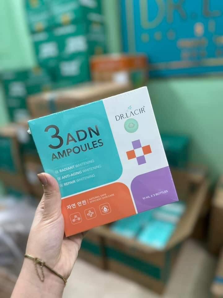 (CHÍNH HÃNG) Tinh chất dưỡng trắng da 3ADN AMPOULE dr.lacir- Hộp 3 lọ 10ml