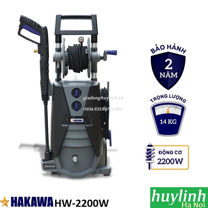 Máy xịt rửa xe Hakawa HK-2200W - 160 bar