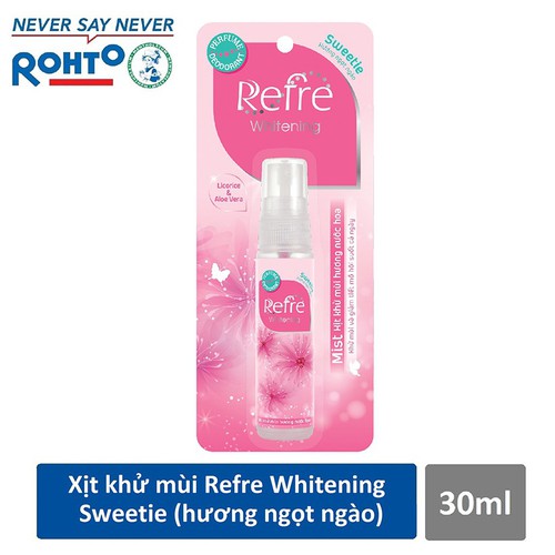 [HCM]Xịt khử mùi hương nước hoa Refre Whiterning Sweetie Hương ngọt ngào (30ml)
