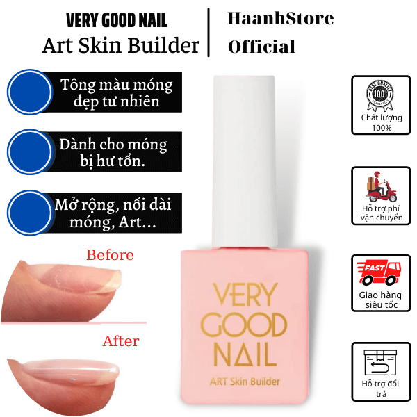 Very Good Nail Gel Nối móng, Tạo Form Art Skin Builder Gel 10ml chính hãng Hàn quốc, Không bị nóng khi hơ máy