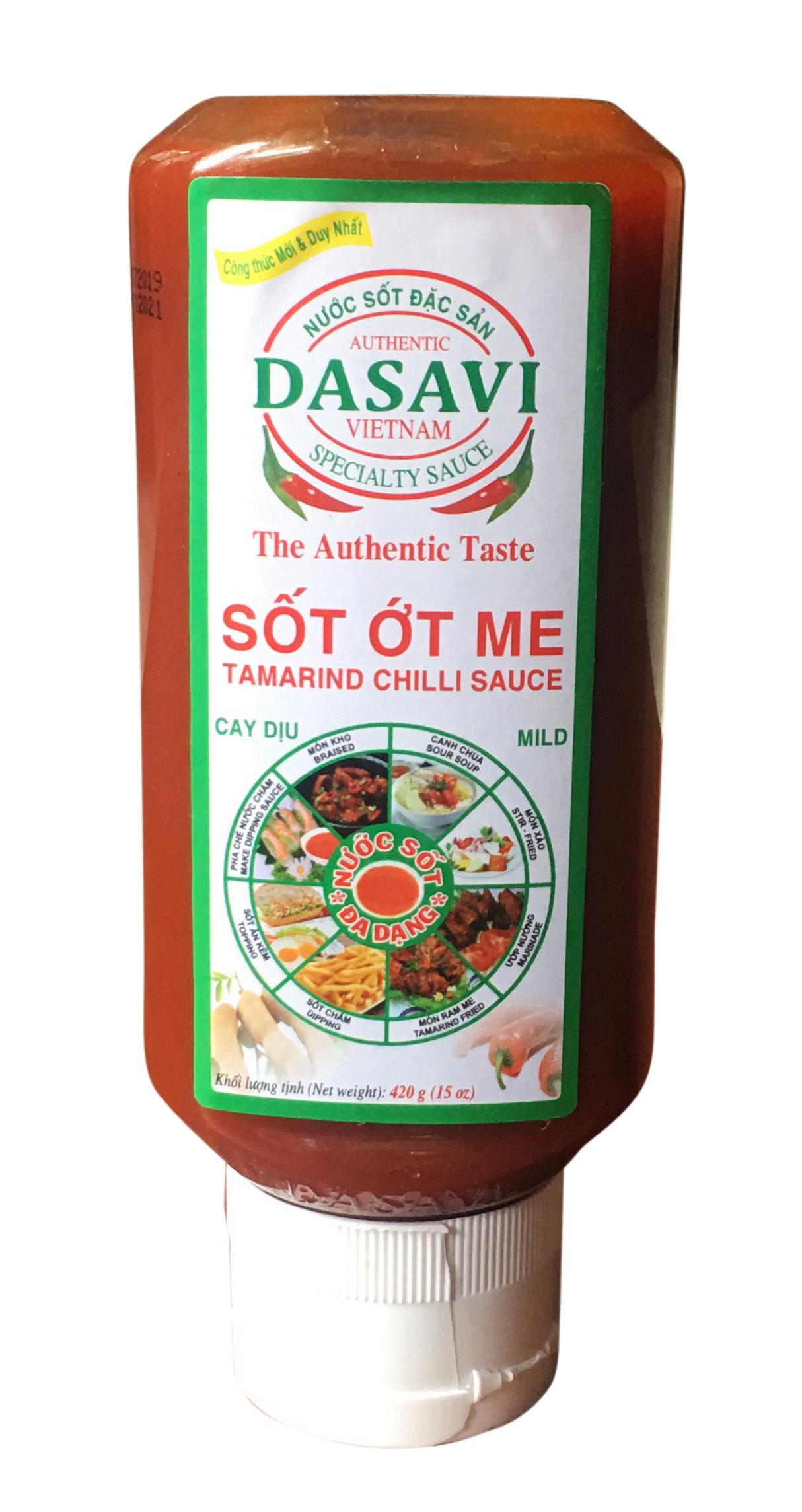 Combo 4 chai sốt ớt me DASAVI 420g