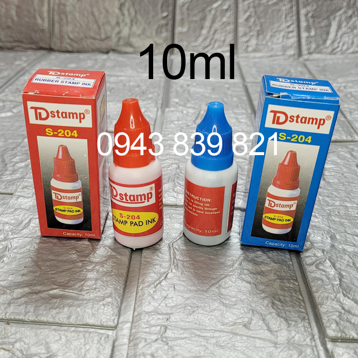 Mực con dấu 10ml TDStamp - Dùng đóng lên giấy
