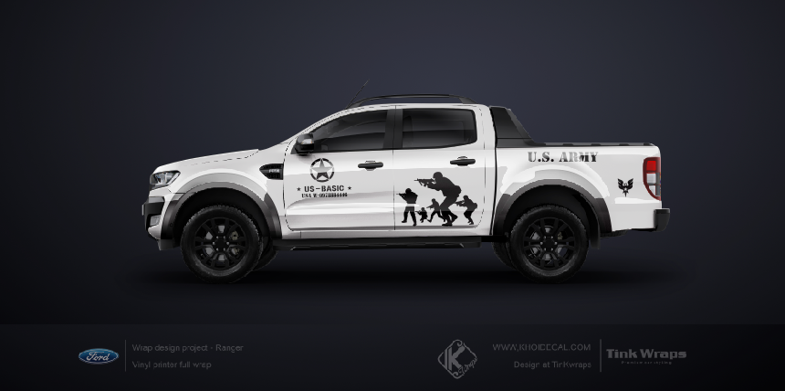 Sticker Army dán xe bán tải