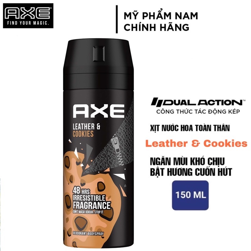 [UK] Xịt nước hoa toàn thân AXE Collision 150ml hương tươi mát khử mùi nam