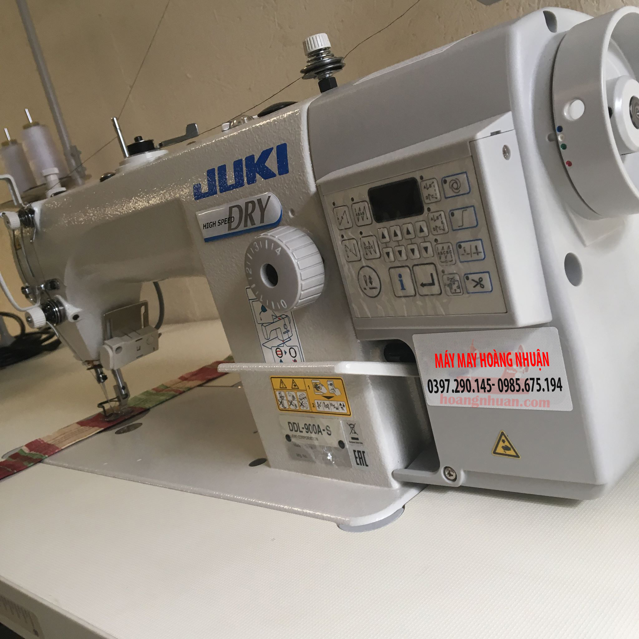 Máy may 1 kim điện tử juki ddl 900a-s đã qua sử dụng bảo hành và lắp đặt tận nơi