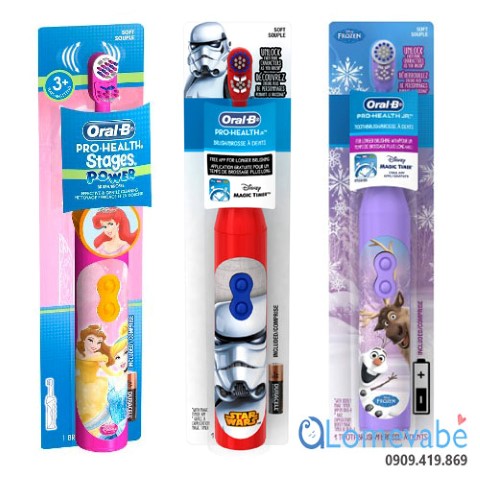 [HCM]BÀN CHẢI ĐIỆN TRẺ EM ORAL B CHO BÉ TRAI MÀU NGẪU NHIÊN