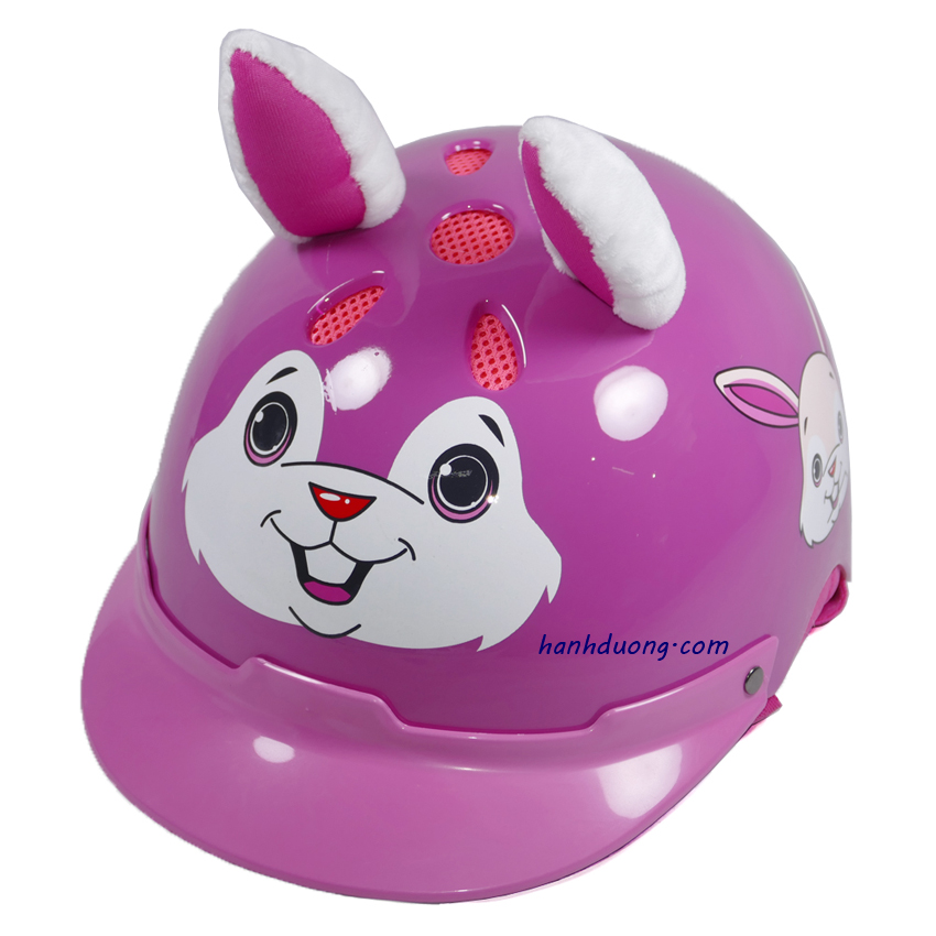 [HCM][ Hình thật ] Nón bảo hiểm đẹp mũ bảo hiểm trẻ em từ 4-9 tuổi in hình con thỏ của Tin Tin được sản xuất bởi Kim Minh phù hợp cho bé trai và bé gái