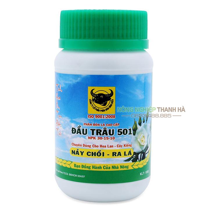 Phân bón lá Đầu Trâu 501 kích nảy chồi ra lá - Lọ 100g