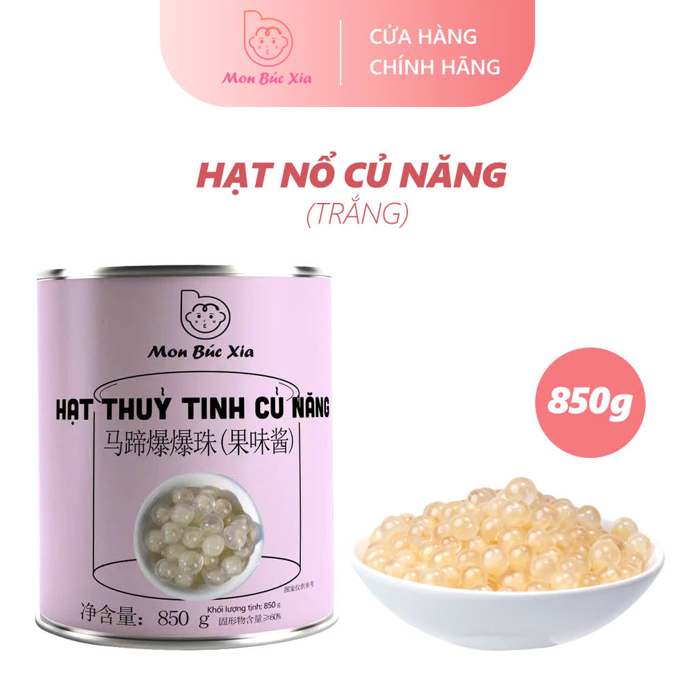 Hạt Nổ Củ Năng Trắng Đóng Lon 850G - Nhiều Thạch Ít Nước Ăn là Ghiền