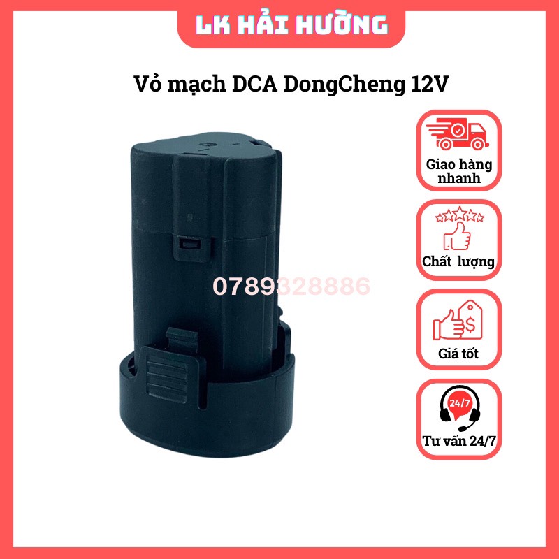 Vỏ mạch dca dongcheng 12v, 3 cell 18650 nhận sạc zin