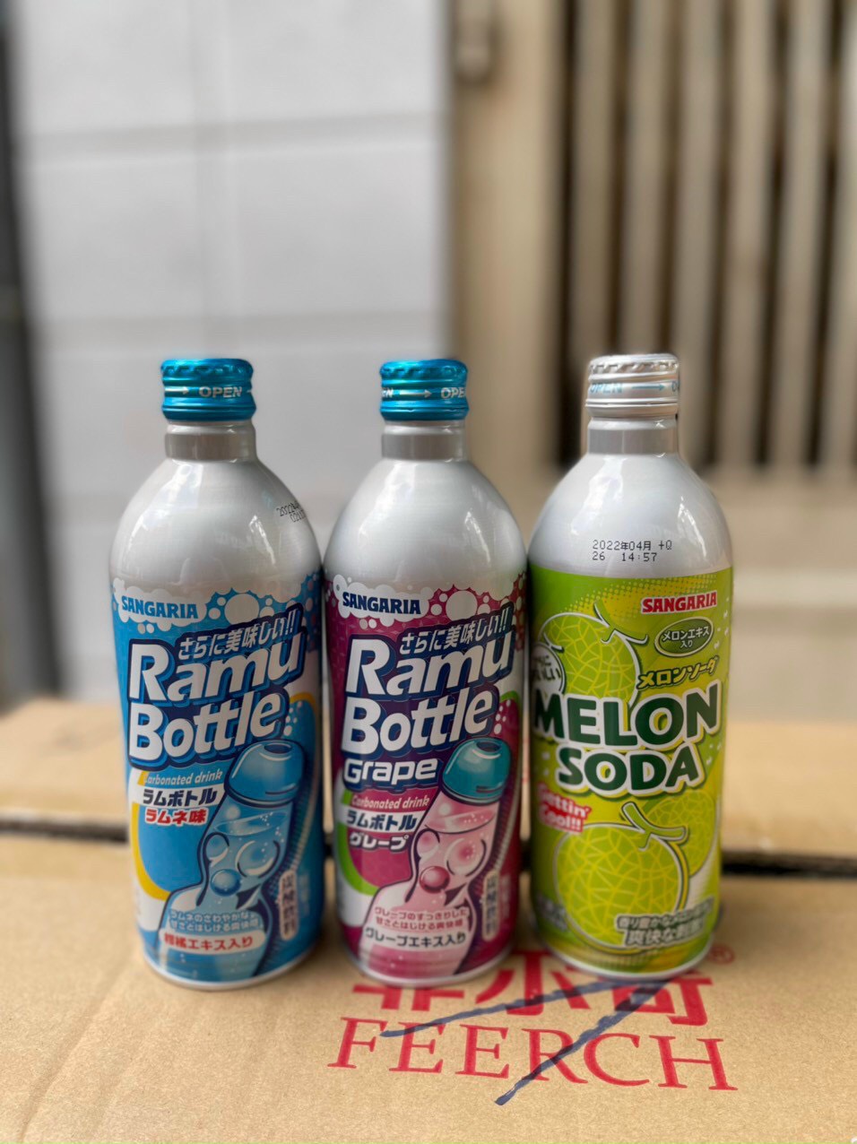 Combo 3 chai soda nhật đủ vị sangaria 600ml
