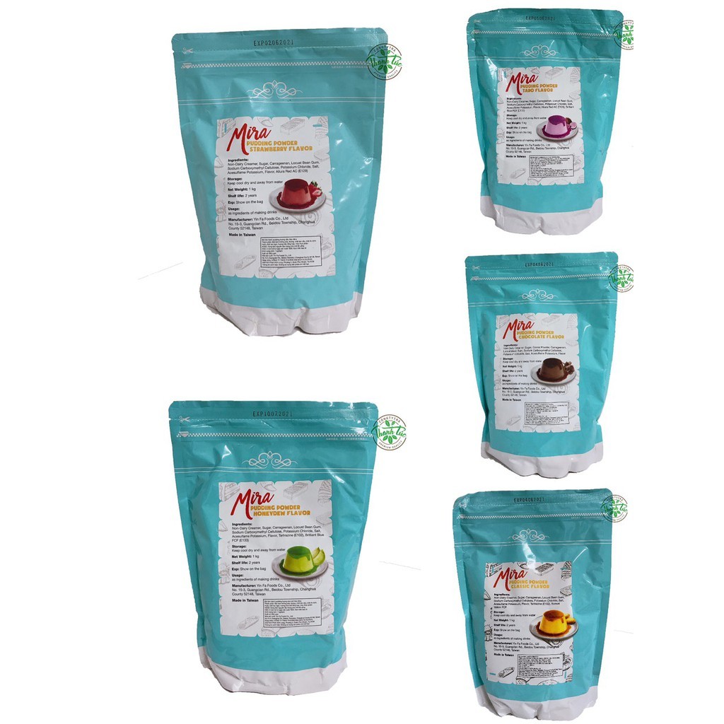 Bột Pudding Mira đủ các mùi gói 1kg
