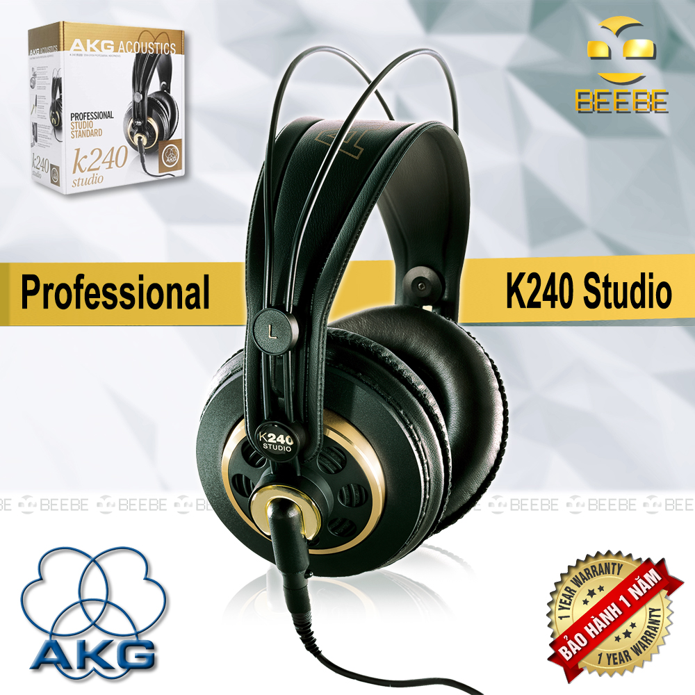Akg k240 studio - tai nghe kiểm âm chuyên nghiệp, vành chụp lớn chống mỏi, màng loa bán mở
