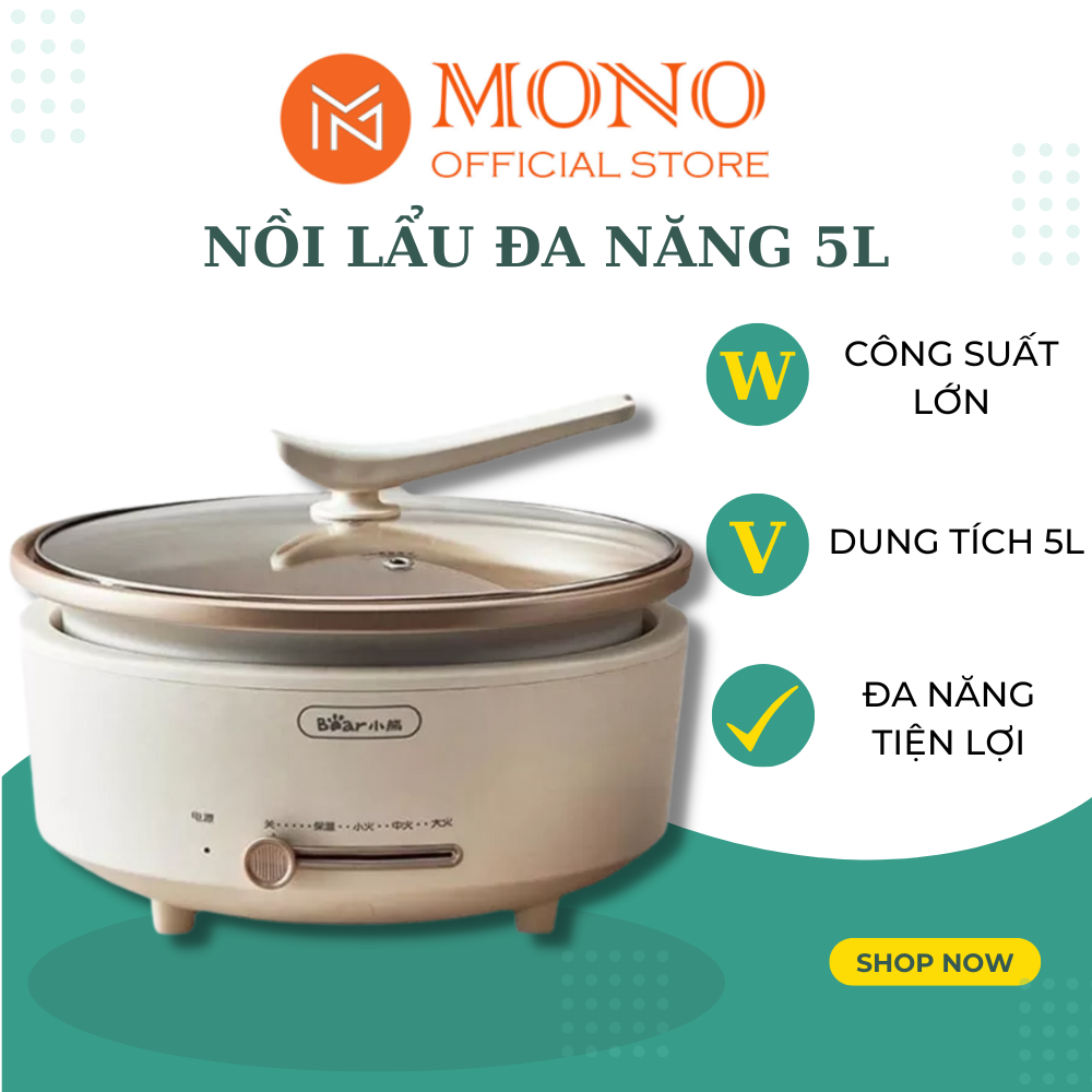Nồi lẩu điện đa năng, chảo điện đa năng 5l