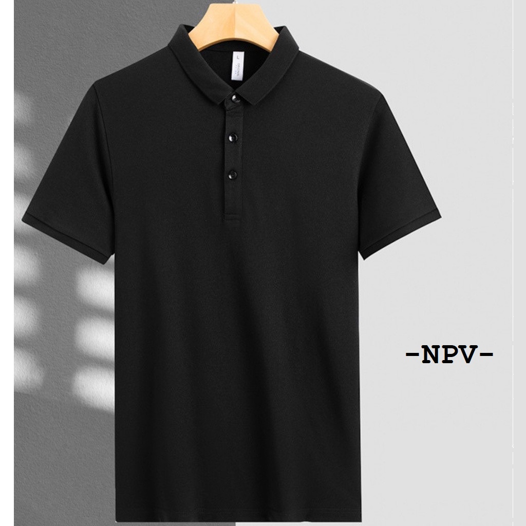 Áo thun nam NPV cổ bẻ hàng xuất dư, áo phông nam có cổ chất cotton co giãn thấm hút mồ hôi, dáng ôm thời trang