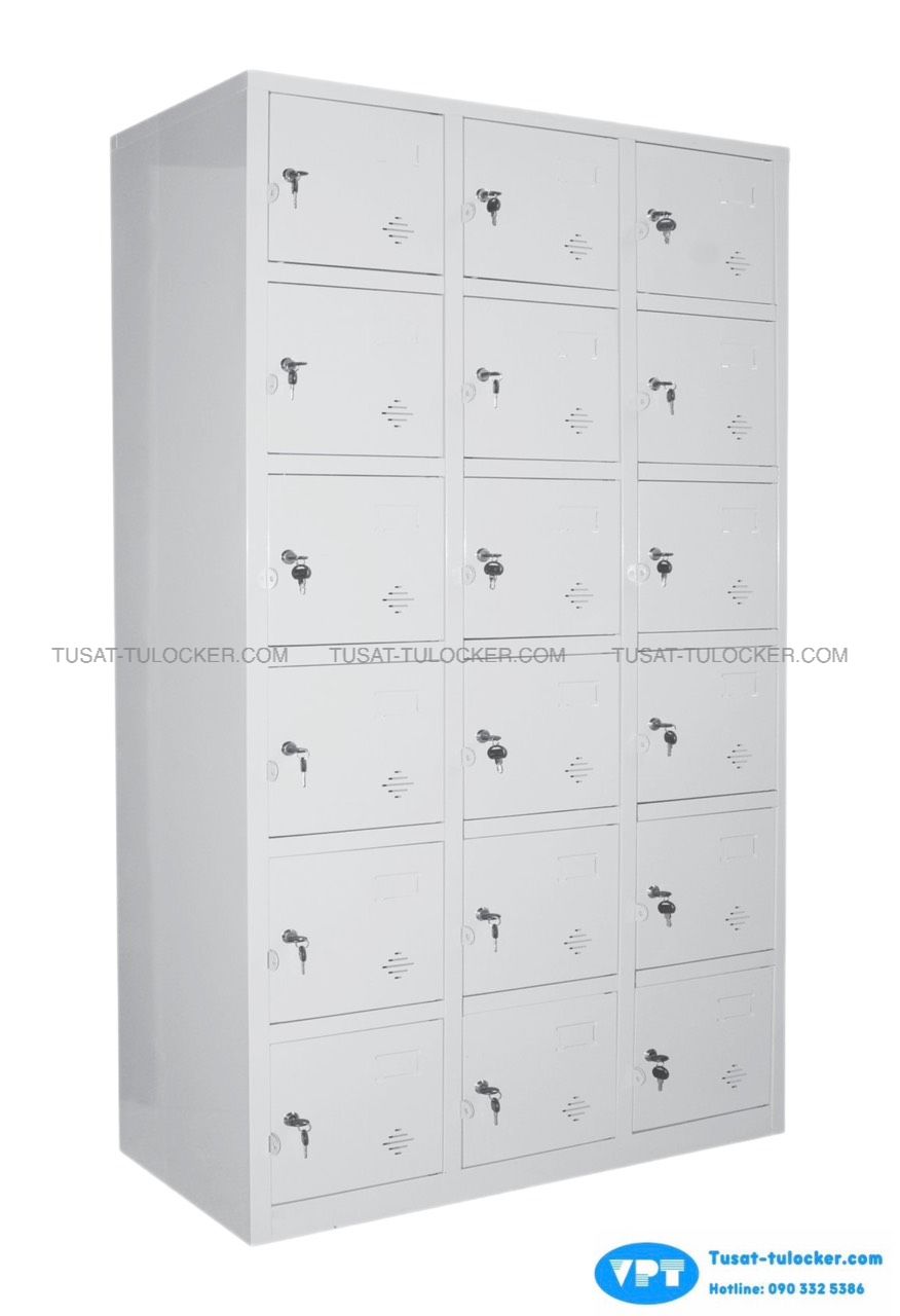 Tủ locker 18 ngăn vpt 86-3k, tủ sắt 18 cánh để tài liệu sơn tĩnh điện cao cấp