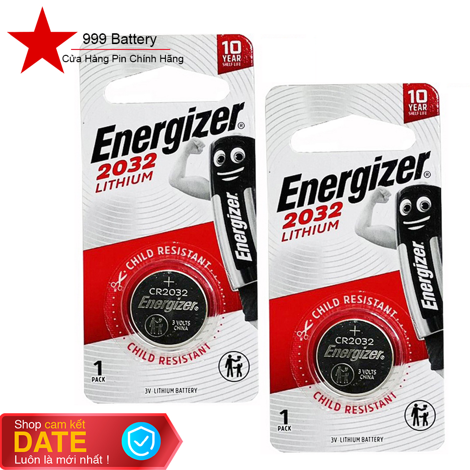 Combo 2 vỉ pin CR2032 cmos Energizer lithium 3V chính hãng (1 vỉ 1 viên )