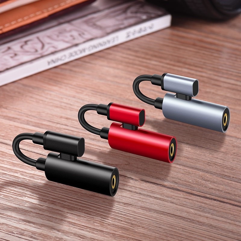 Jack chuyển đổi type c sang 3.5 vừa nghe vừa sạc ls19 hoco chính hãng hoco