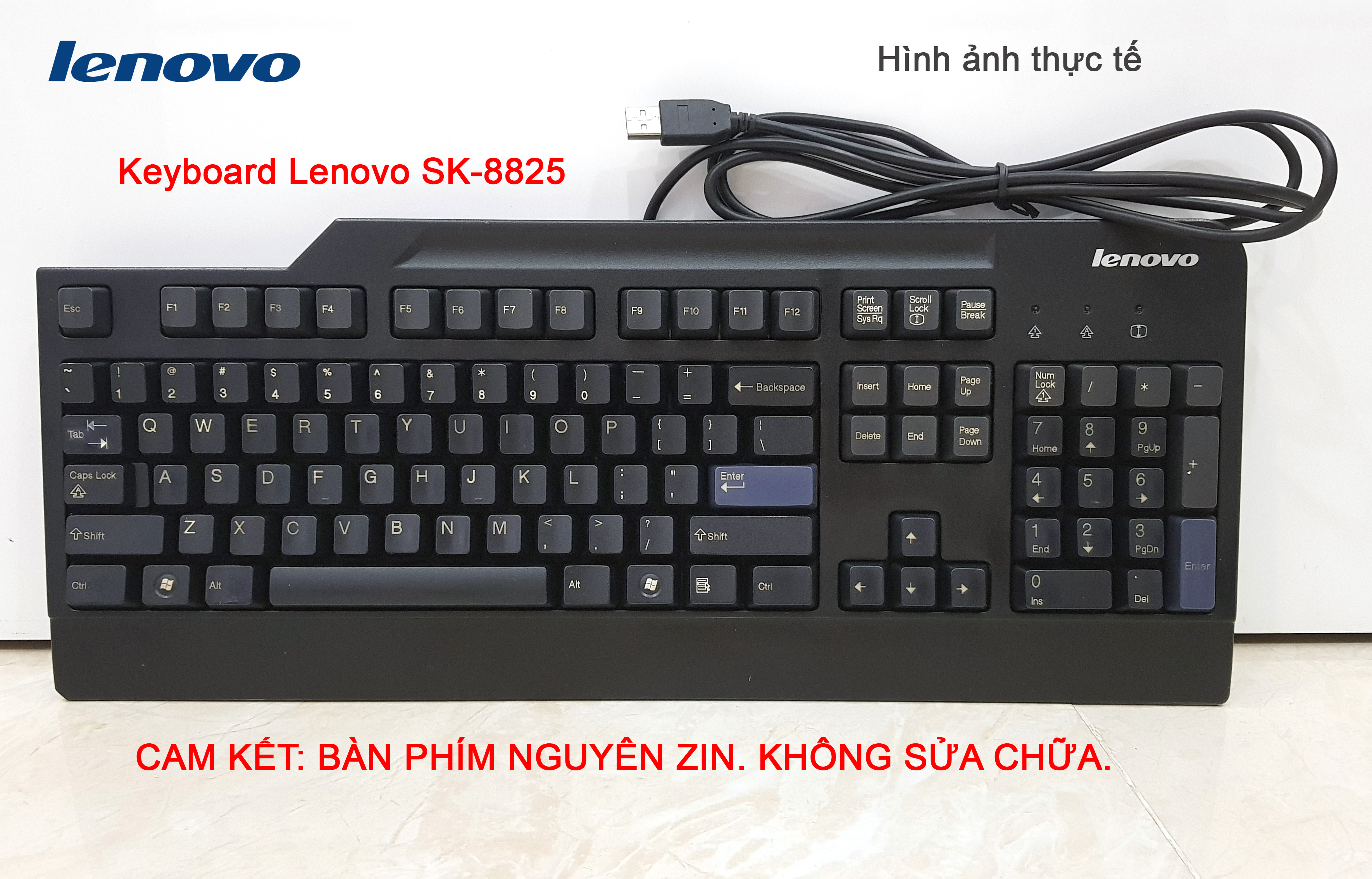 Bàn phím văn phòng Lenovo Model KU 0866/ SK-8825. Hàng máy bộ, đã qua sử dụng. Cam kết sản phẩm đúng mô tả.