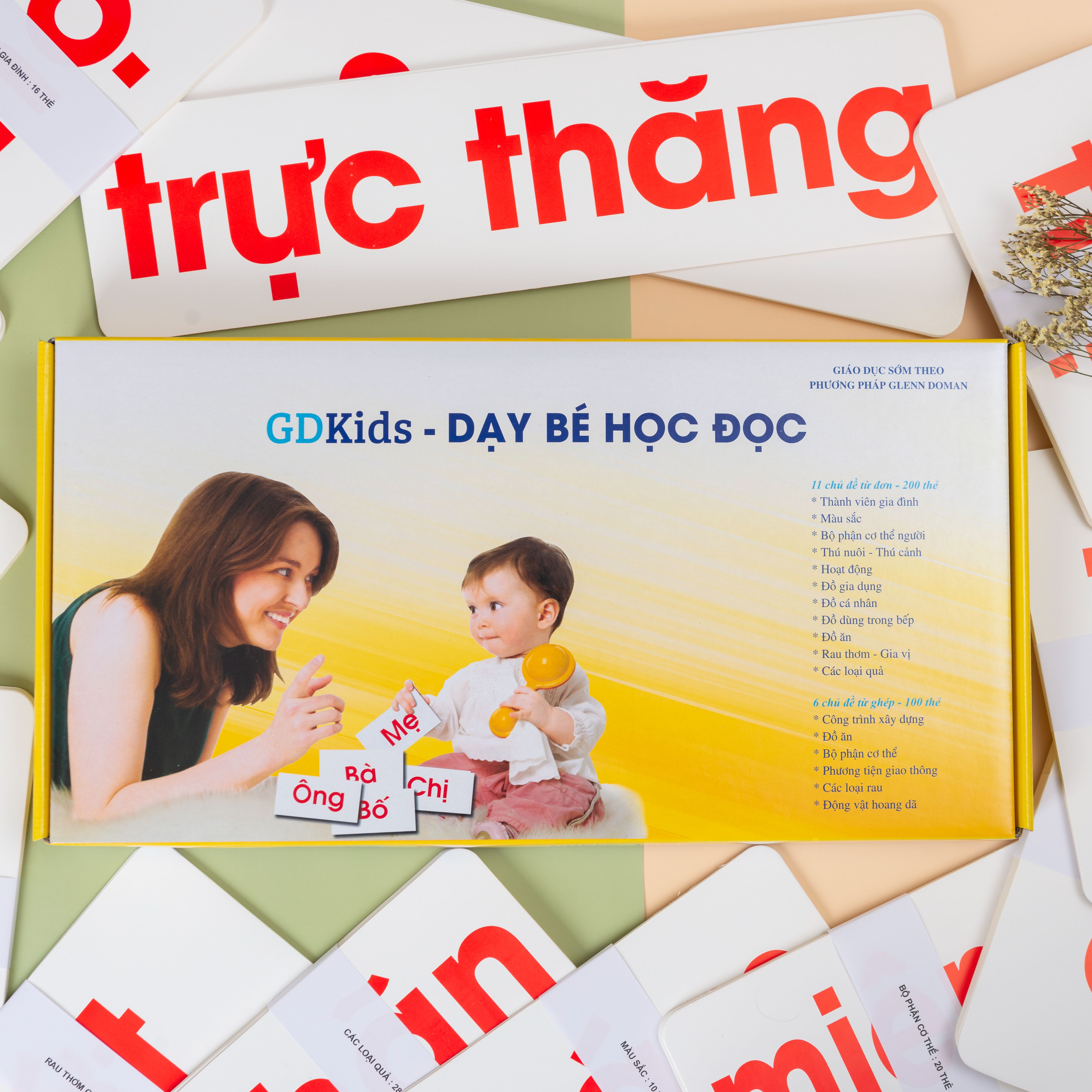Bộ 300 thẻ dạy bé học theo phương pháp Glenn Doman chuẩn Hoa Kỳ, Flashcard thông minh cho trẻ